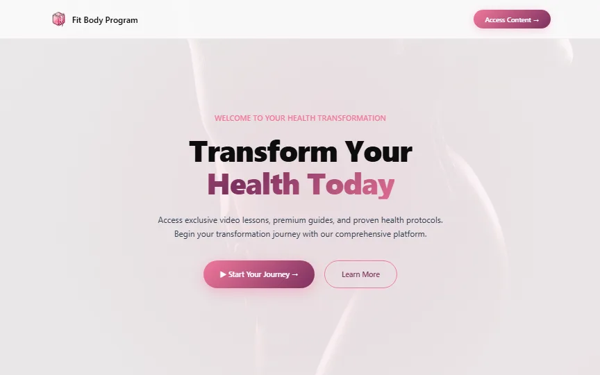 Fit Body Program website preview